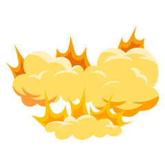 Wide Cluster Explosion Illustration for Battlefield Scenes © andinur