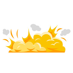 Ground Blast Explosion Illustration for Battlefield Scenes © andinur