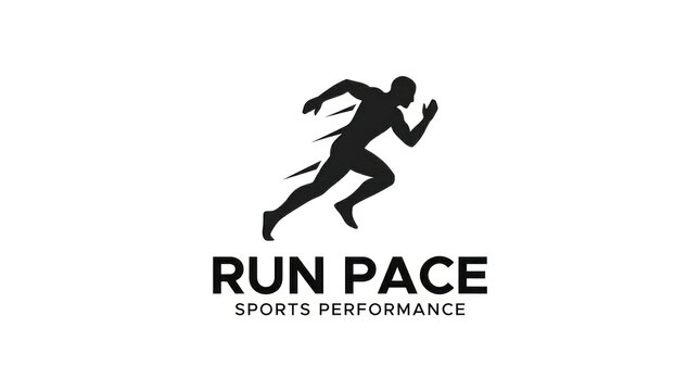 Dynamic silhouette of a runner in motion representing speed and athleticism