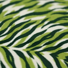 Green and white animal print fabric with zebra stripes © Mojaher