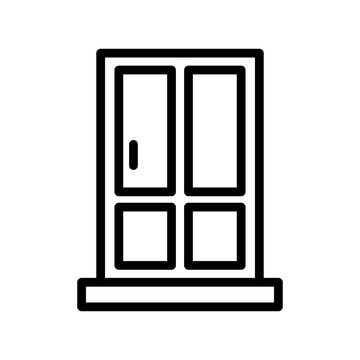 Interior Door Simple Line Icon