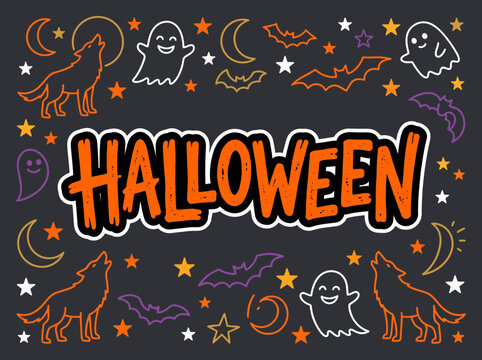 Halloween Flat Design EPS SVG