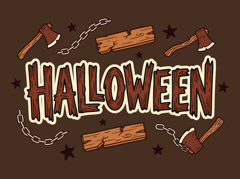 Halloween Flat Design EPS SVG