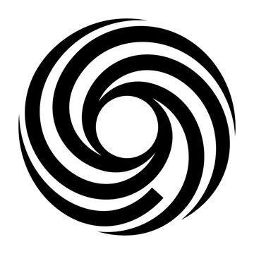 Swirl vortex symbol displays a black circular spiral pattern on white background.