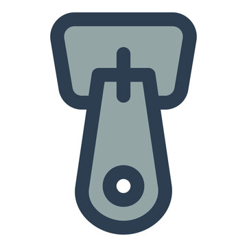 zipper filled outline icon