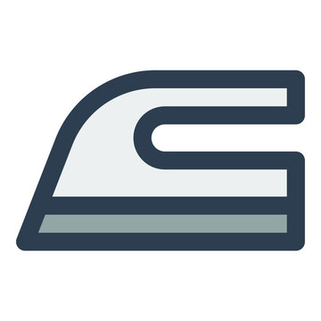 steam iron filled outline icon