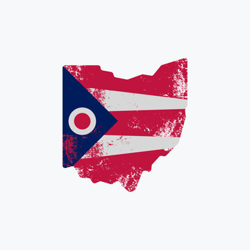 Ohio Grunge Vintage Pattern perfect for apparel, sticker, badge, etc