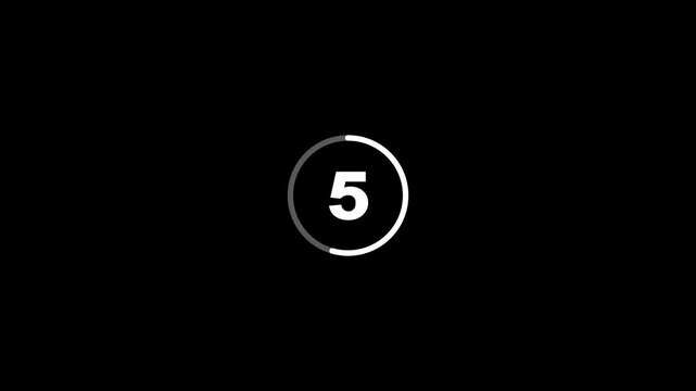counting icon 10 to 0 second, 4k video.