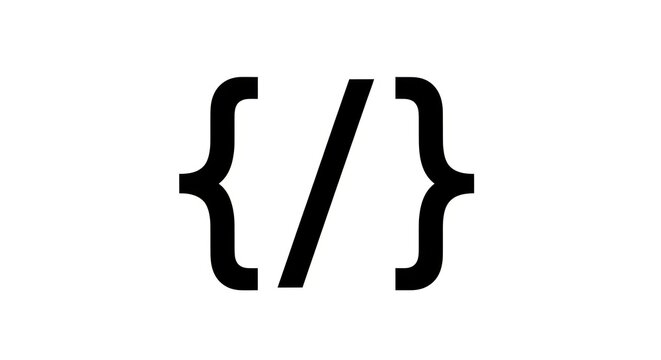Abstract symbol representing code and programming.