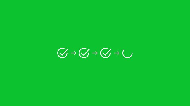Futuristic progress tracking workflow checklist with four steps task completion business business improvement and time management .