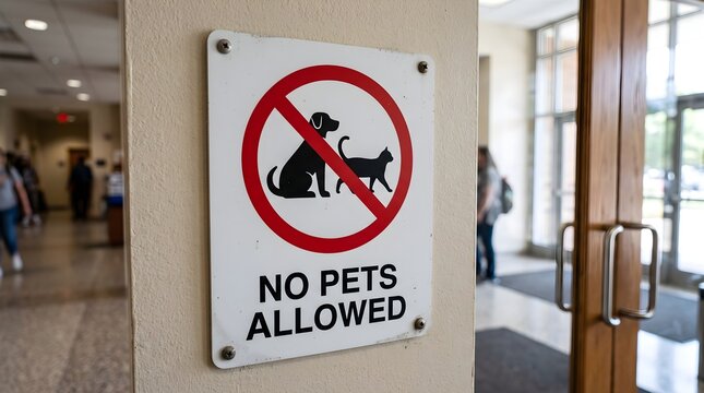 Sign prohibiting pets