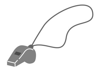 Obraz premium Emergency whistle with lanyard for calling help／ホイッスル・救助を呼ぶ防災笛
