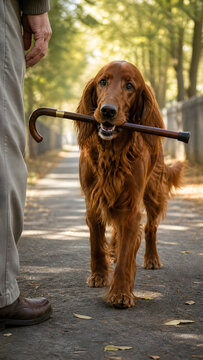 Loyal supportive dog concept generated by AI