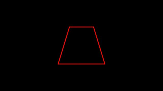 Trapezoid outline vector shape centered on a dark background.