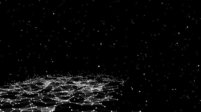 Hand Drawn Time Lapse connection business technology lines circle internet black and white stars