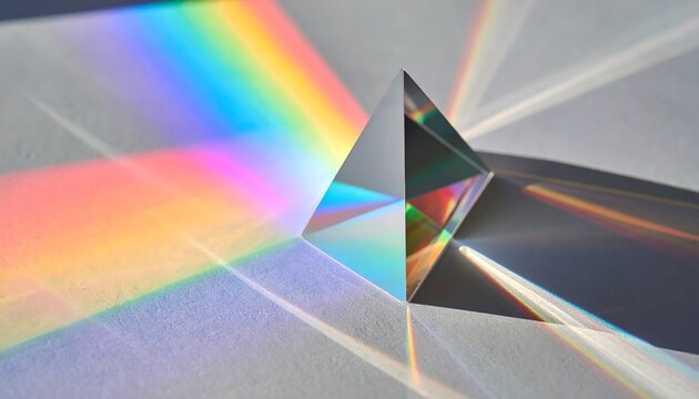 Prism Casting Rainbow Reflections Minimalist Surface