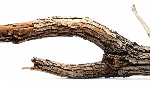 Weathered Fallen Branch with Rustic Texture