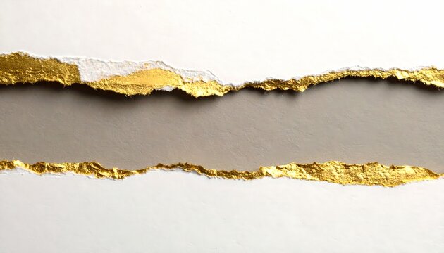 Layered Torn Edges with Metallic Accents