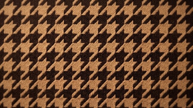 Tan houndstooth pattern texture for warm classic backdrop