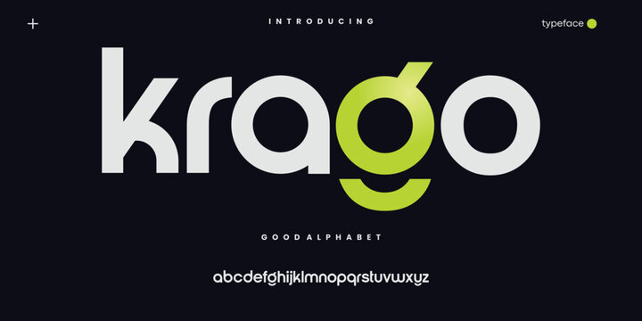Modern Geometric Font for Tech Logo Branding and Digital Typography