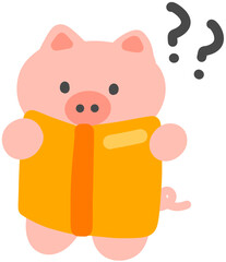 Fototapeta premium Curious Character with Question Mark