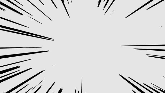 Sparse manga motion lines create elegant focus effect for character placement.