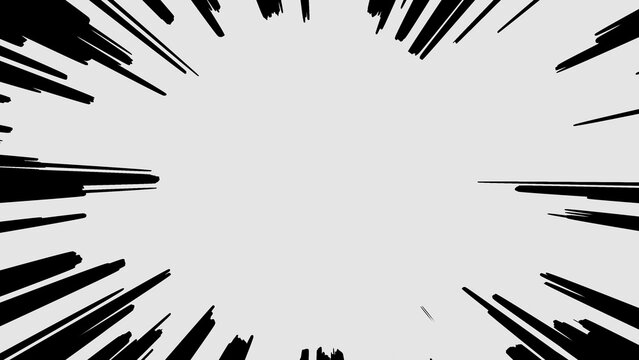 Exploding speed lines on light background comic book style abstract.