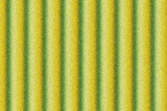 Green And Yellow Vertical Striped Texture Background With Soft Wavy Lines For Abstract Decorative Designs