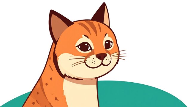 Cute cartoon horse with surprised expression.