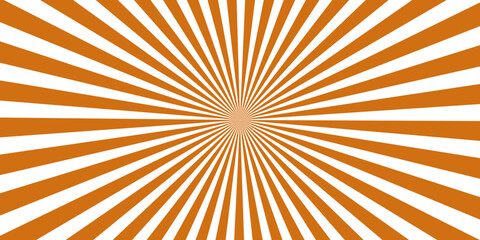 Obraz premium Sunburst graphic background in orange and white with a bright central core, radiating lines suggesting energy and a focal point.