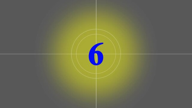 Movies start intro  1 2 3 4 5 6 7 8 9 10 count down with white back ground. Motion graphics of number countdown concept.10 seconds old film countdown animation with white background.4k video
