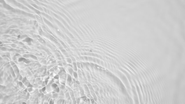 Abstract white transparent water shadow surface texture natural ripple background