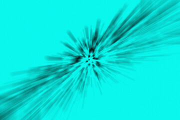 Obraz premium Abstract Cyan Speed Motion Burst Lines on Turquoise Background