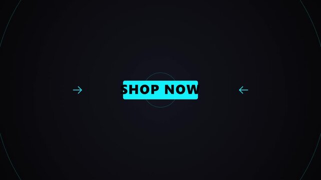 Shop now motion graphic element with modern design for digital marketing and e-commerce campaigns