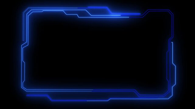 Futuristic Neon Abstract Bright neon sign greeting card, banner, signboard technology artificial intelligence glowing neon grow Lines Moving Fast Animation Art Concept