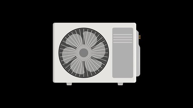 Broken Air Conditioner Outdoor Unit Vibrate Loop on Alpha Channel