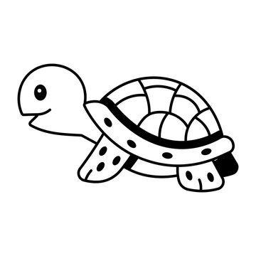 A green turtle walking with a patterned brown shell.