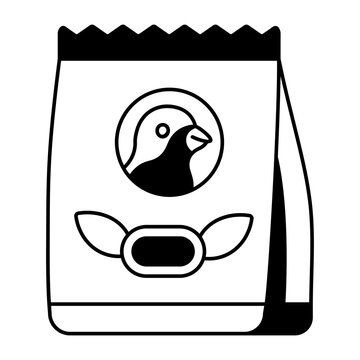 A bag of bird seed with a parrot label.