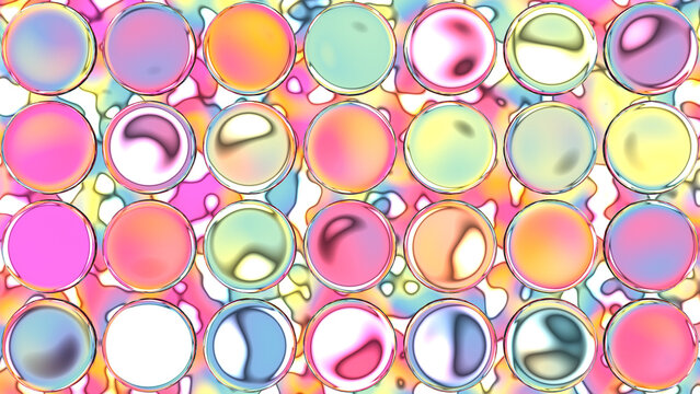 Candy Pastel Spectrum Glass Circles for Playful Creative Design