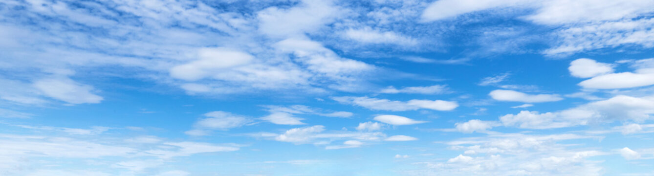 Blue sky stretches wide and clear