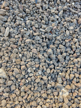 Full Frame Texture of Crushed Stone Gravel Background
