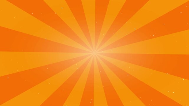 Dynamic Orange and Yellow Sunburst Radial Background for Comic Style Posters and Marketing Banners