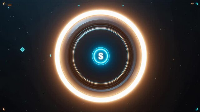 Interactive Button with Glowing Highlight Ring