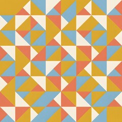 Obraz premium Colorful Geometric Shapes Repeating Pattern
