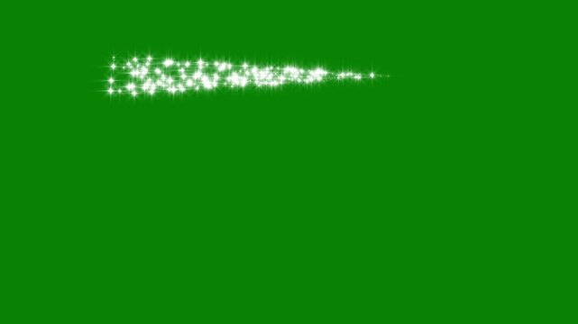 Chroma key magic stardust border reveal 4K loop with glowing white particle frame animation