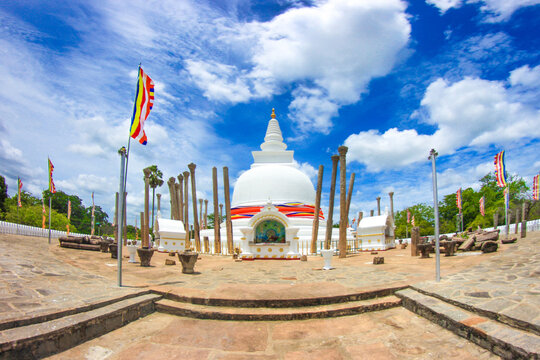Ancient Thuparamaya Stupa in Anuradhapura, Sri Lanka