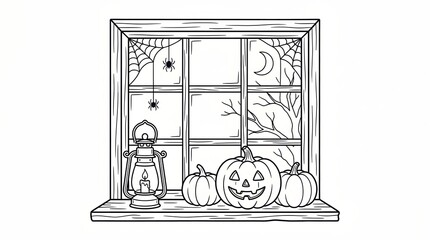 Fototapeta premium Halloween Moonlit Forest