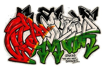 Colorful graffiti street art, urban wall painting, vibrant spray paint, hip hop culture background © Syifaur Rohman 