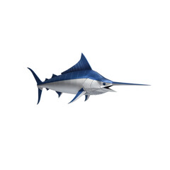 Fototapeta premium Blue Marlin Fish Swimming in Deep Ocean Water
