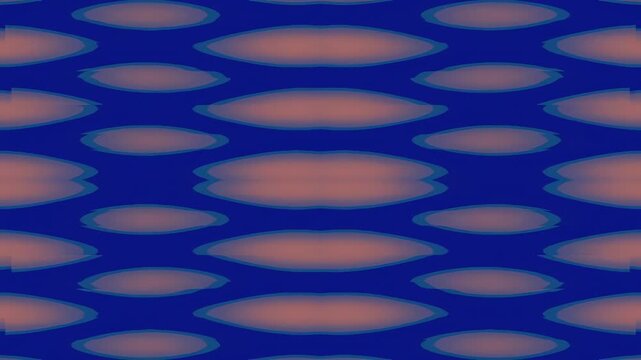 Abstract geometric pattern with blue and orange elliptical shapes